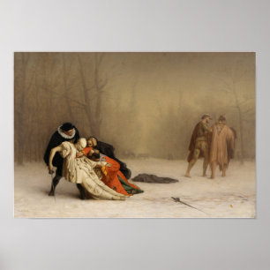 Gérôme - Duel efter maskerad Poster
