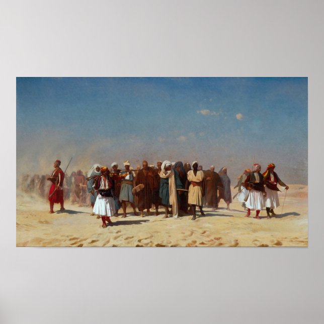 Gérôme - egyptiska rekryter korsar öknen poster (Framsidan)