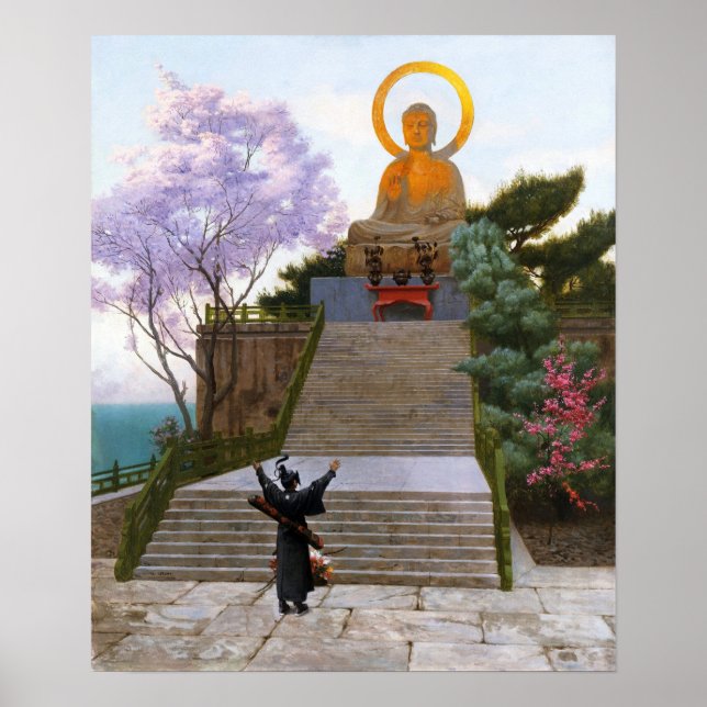 Gérôme - Japanskt Emploring A Gudom Poster (Framsidan)