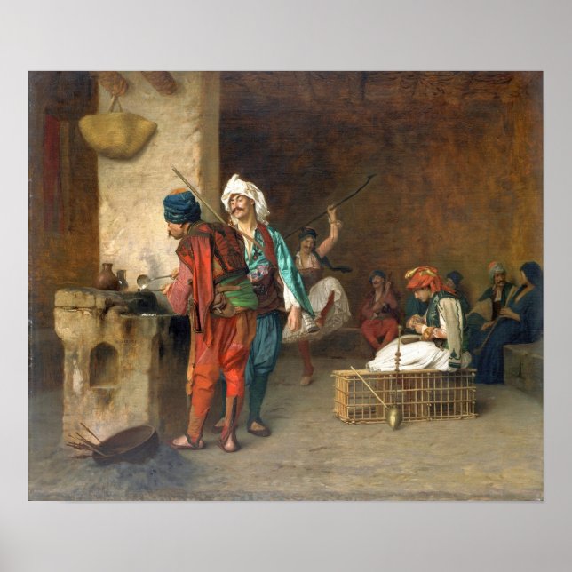 Gérôme - Kaféhus, Kairo Poster (Framsidan)