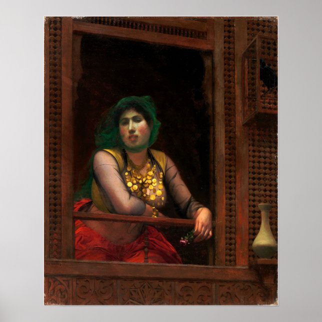 Gérôme - Kvinna vid en balkong Poster (Framsidan)
