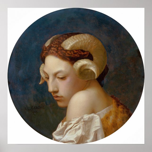 Gérôme - Kvinnohuvud Poster (Framsidan)