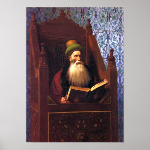 Gérôme - Mufti Reading in his Prayer Stool Poster
