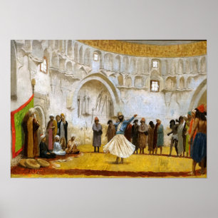 Gérôme - Skiss för de virvlande dervischerna 1889 Poster