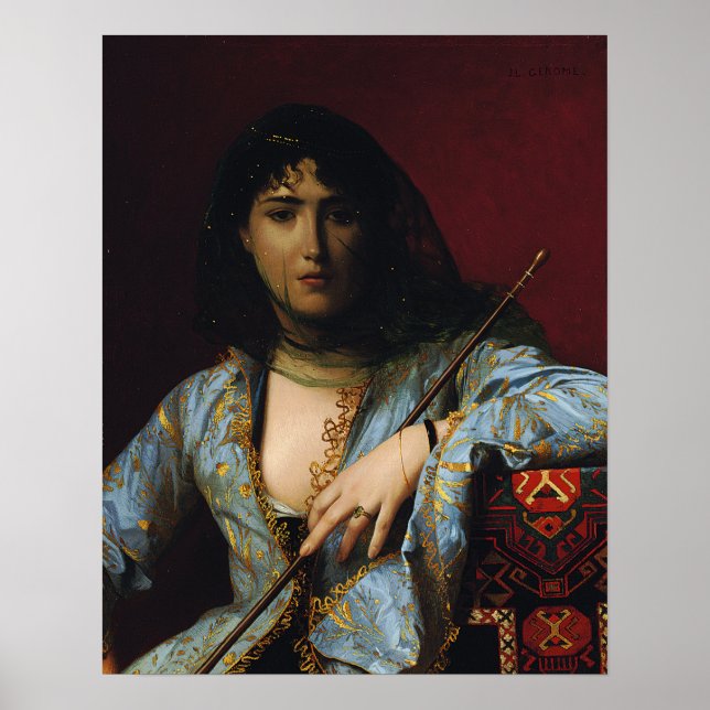 Gérôme - Slöjad tjerkessisk skönhet 1876 Poster (Framsidan)