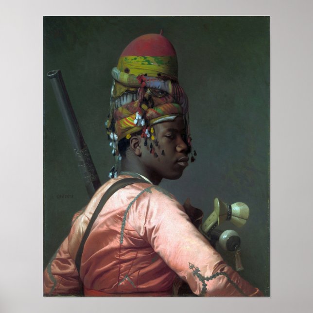 Gérôme - Svart Bashi Bazouk 1869 Poster (Framsidan)