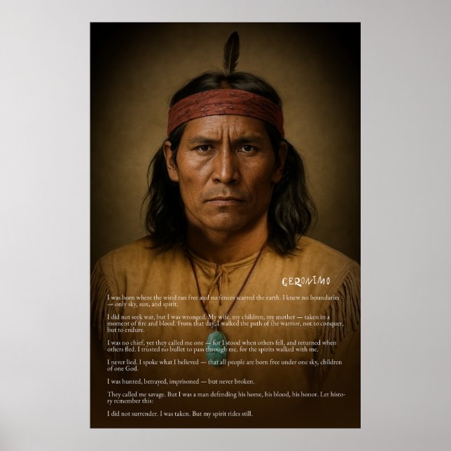 Geronimo - Apache Warrior, Spirit Obruten Poster (Framsidan)