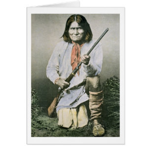 Geronimo (färgat foto) hälsningskort