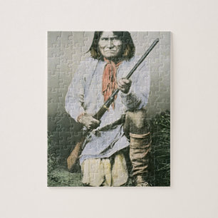 Geronimo (färgat foto) pussel