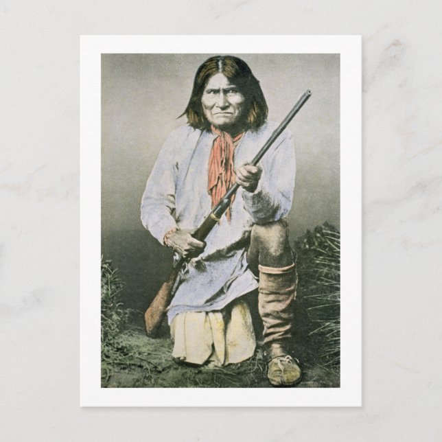 Geronimo (foto av färgad) vykort (Framsida)