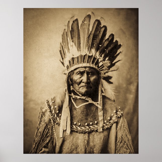Geronimo i Head Dress Poster (Framsidan)