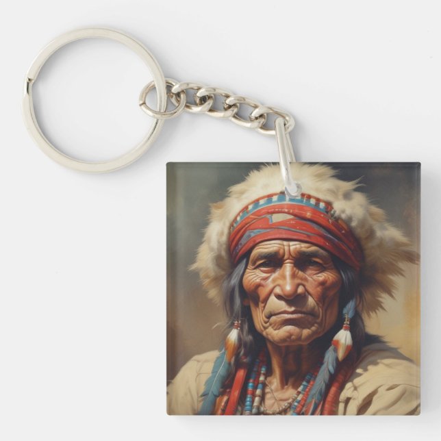 Geronimo Indian Chief Warrior Porträtt (Framsidan)