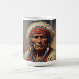 Geronimo Indian Chief Warrior Porträtt Kaffemugg