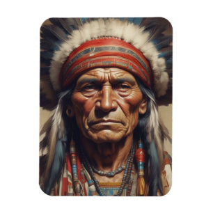 Geronimo Indian Chief Warrior Porträtt Magnet