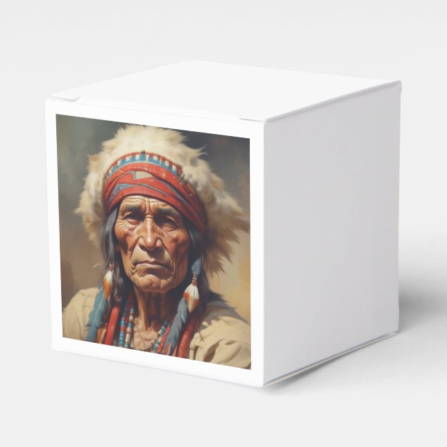 Geronimo Indian Chief Warrior Porträtt Presentaskar (Framsidan Sidan)