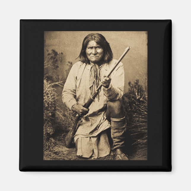 Geronimo med Rifle 1886 Magnet (Framsidan)