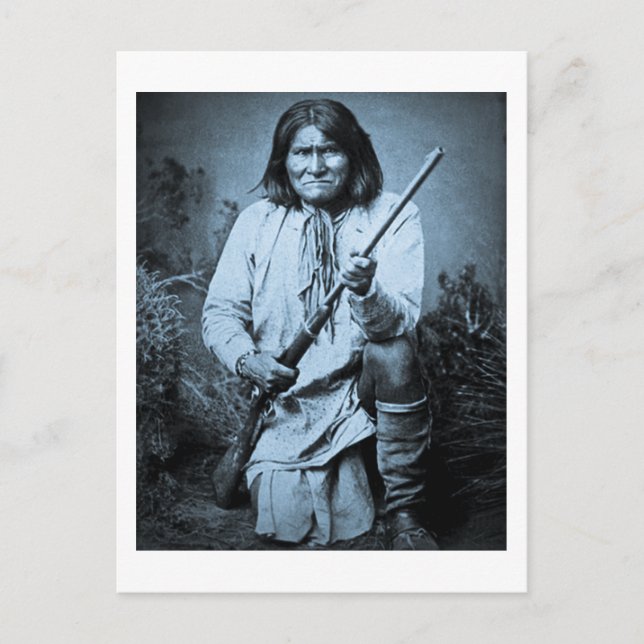 Geronimo med Rifle 1886 Vykort (Framsida)