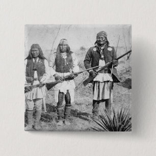 Geronimo och tre av hans Apache krigare, 1886 (b Knapp