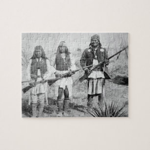 Geronimo och tre av hans Apache krigare, 1886 (b Pussel