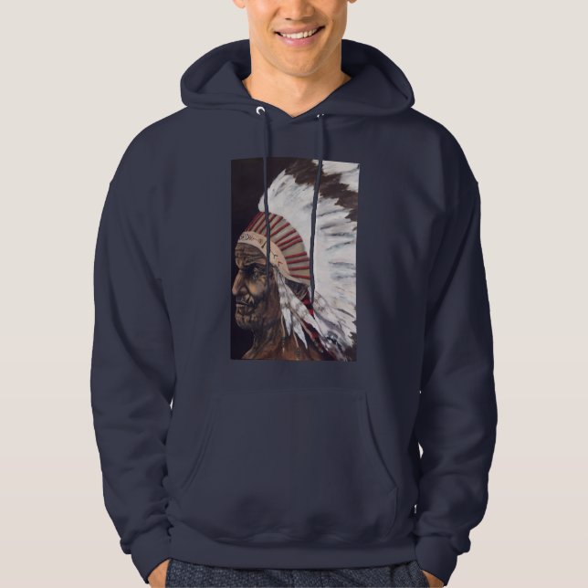 Geronimo (Ruidoso krigare) Hoodie (Framsida)