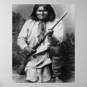 "Geronimo with Gun at the Redo" Poster