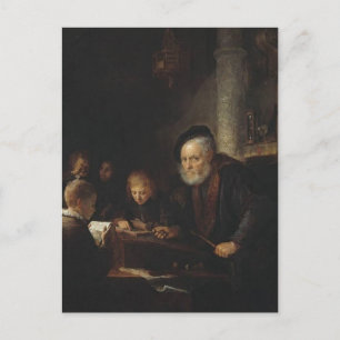 Gerrit Dou- Läraren Vykort