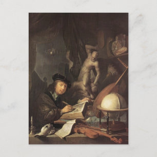 Gerrit Dou - Painter i sin workshop Vykort