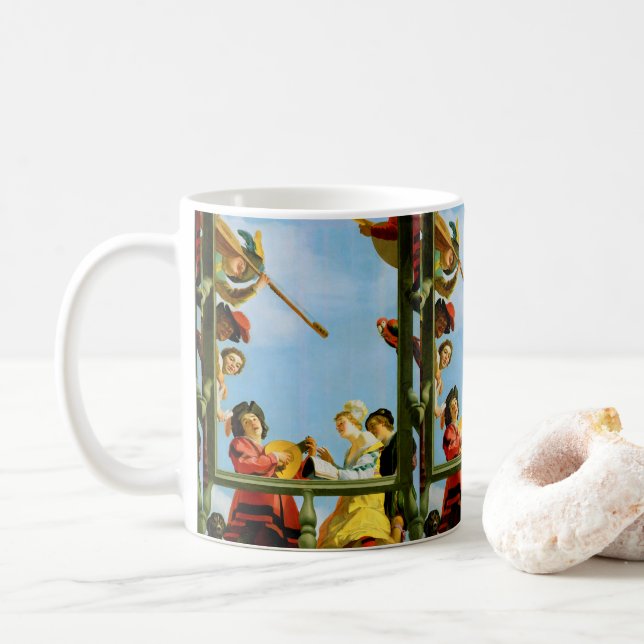 Gerrit Van Honthorst Musical Group Balcony Art Kaffemugg (Med munk)