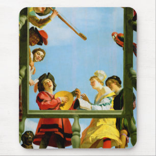 Gerrit Van Honthorst Musical Group Balcony Art Musmatta