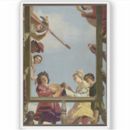 Gerrit van Honthorst - Musical Group på Balcony Klistermärken