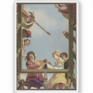 Gerrit van Honthorst - Musical Group på Balcony Klistermärken