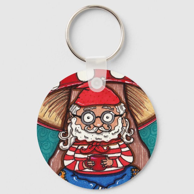 Gerry Garcia Gnome Keychain Nyckelring (Framsida)