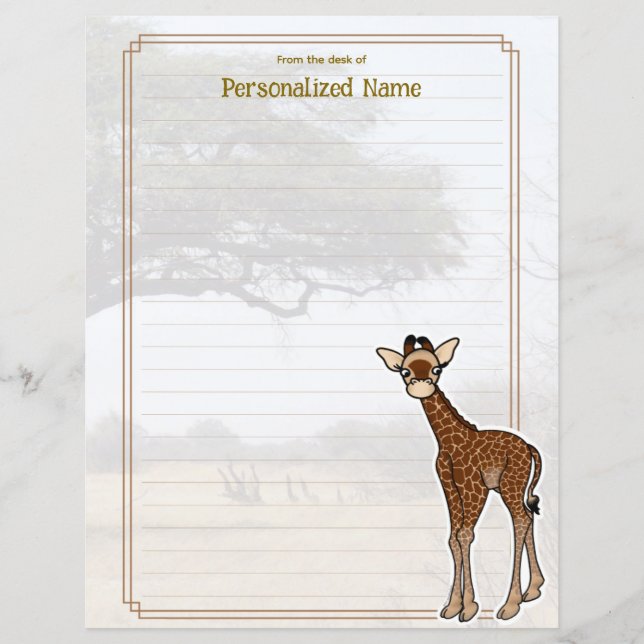 Gerry Giraffe Savanna Line Papprare Lakan (Framsida)