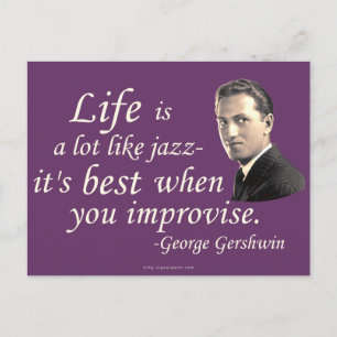 Gershwin on Life - Anpassad Vykort