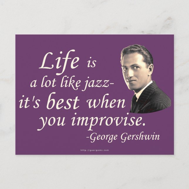 Gershwin on Life - Anpassad Vykort (Framsida)
