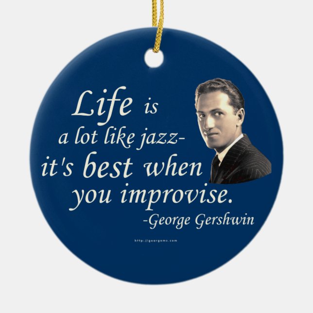 Gershwin på liv julgransprydnad keramik (Framsidan)