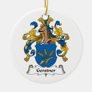 Gerstner familjvapensköld julgransprydnad keramik