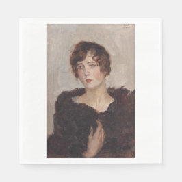 Gertie in a Päls Jackar (av Isaac Israels) Pappersservett