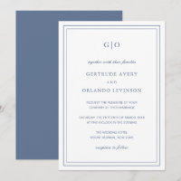 Gertrude Dusty Blue Classic Elegant bröllop