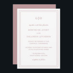 Gertrude Dusty Ro Classic Elegant bröllop Inbjudningar<br><div class="desc">Klassisk bröllopsinbjudan från stil rosa damsty ro med en enkel och minimal design med ditt monogram överst och din händelseinformation omgiven av en dubbla gräns. Typsnitt alternerar mellan och elegant-skript,  en traditionell serif och minimalist sans serif typsnitt. Denna inbjudan är underbar för ett formellt bröllop.</div>