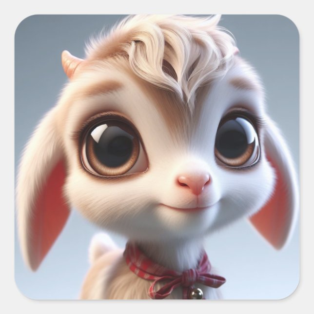 Gertrude Fyrkantigt Klistermärke (Framsida)