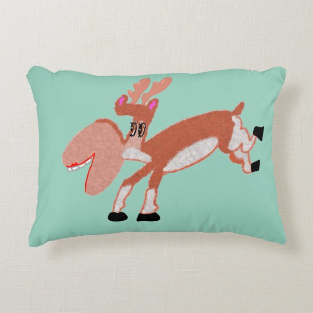 Gertrude Reindeer Prydnadskudde (Framsidan)