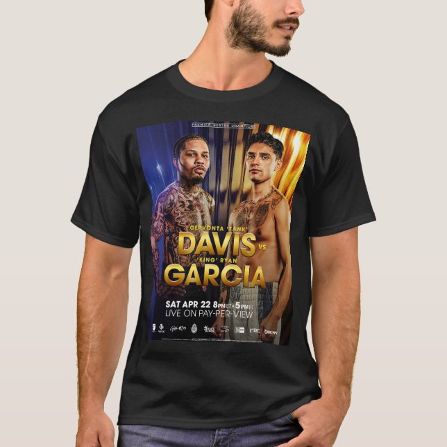 Gervonta Davis vs Ryan Garcia Officiell FightPoste T Shirt (Framsida)