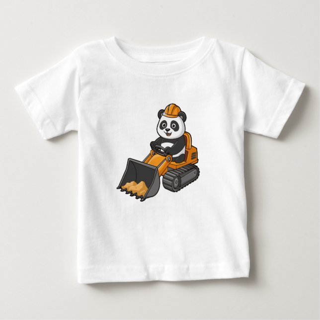 Geschenke für Kinder Baustelle Baggerfahrer Bau T Shirt (Framsida)