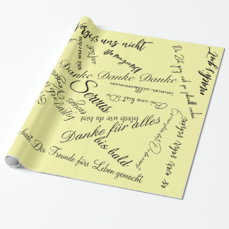 Geschenkpapier Danke zum Abschied Presentpapper