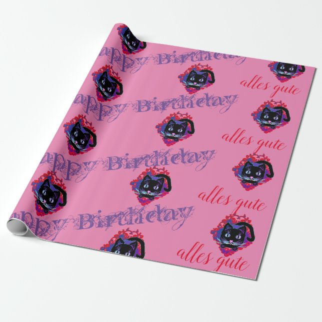 Geschenkpapier  Geburtstag Presentpapper (Utrullad)