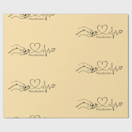 Geschenkpapier Pawfection - One-Line-Art Presentpapper