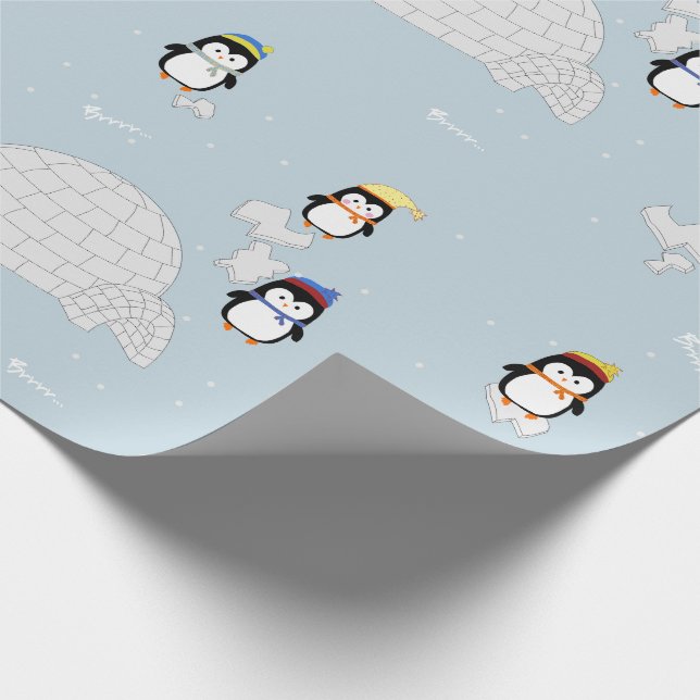 Geschenkpapier Pinguine Presentpapper (Hörn)