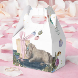 Geschenkschachtel mit Pferde Bild, Weihnachten Presentaskar