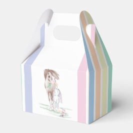 Geschenkverpackung Osterbild, Pferd und Osterhase Presentaskar